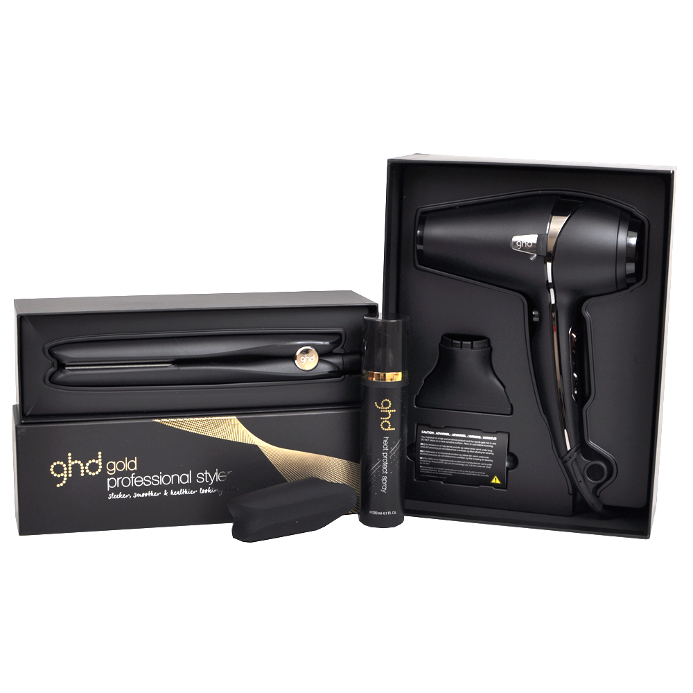 ghd - GHD Gold Dry & Style Bundle Inc Heat Protect Spray. Free Delivery  available on all our products.